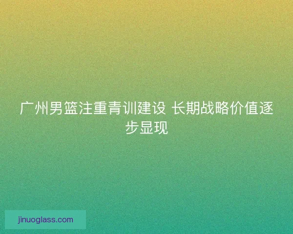 广州男篮注重青训建设 长期战略价值逐步显现